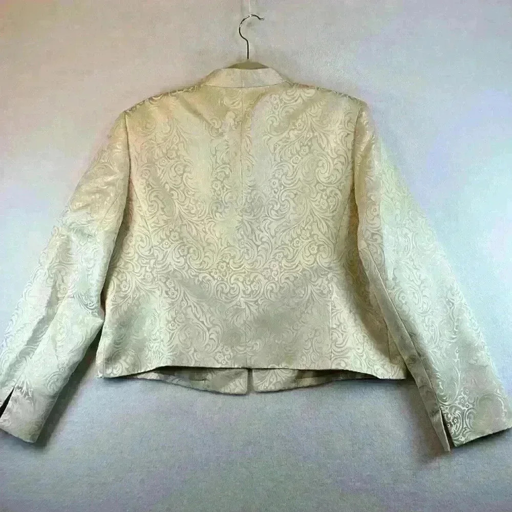 Black Label by Evan Picone Jacket Cream Women’s Size 16 Elegant - Picture 2 of 9